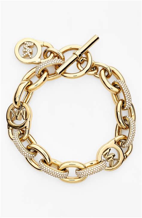 michael kors link bracelet gold|Michael Kors bracelet outlet.